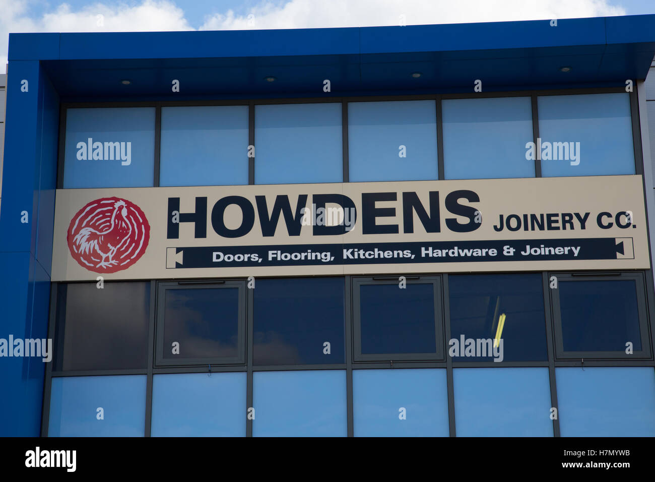 Howdens signalisation trade center Banque D'Images