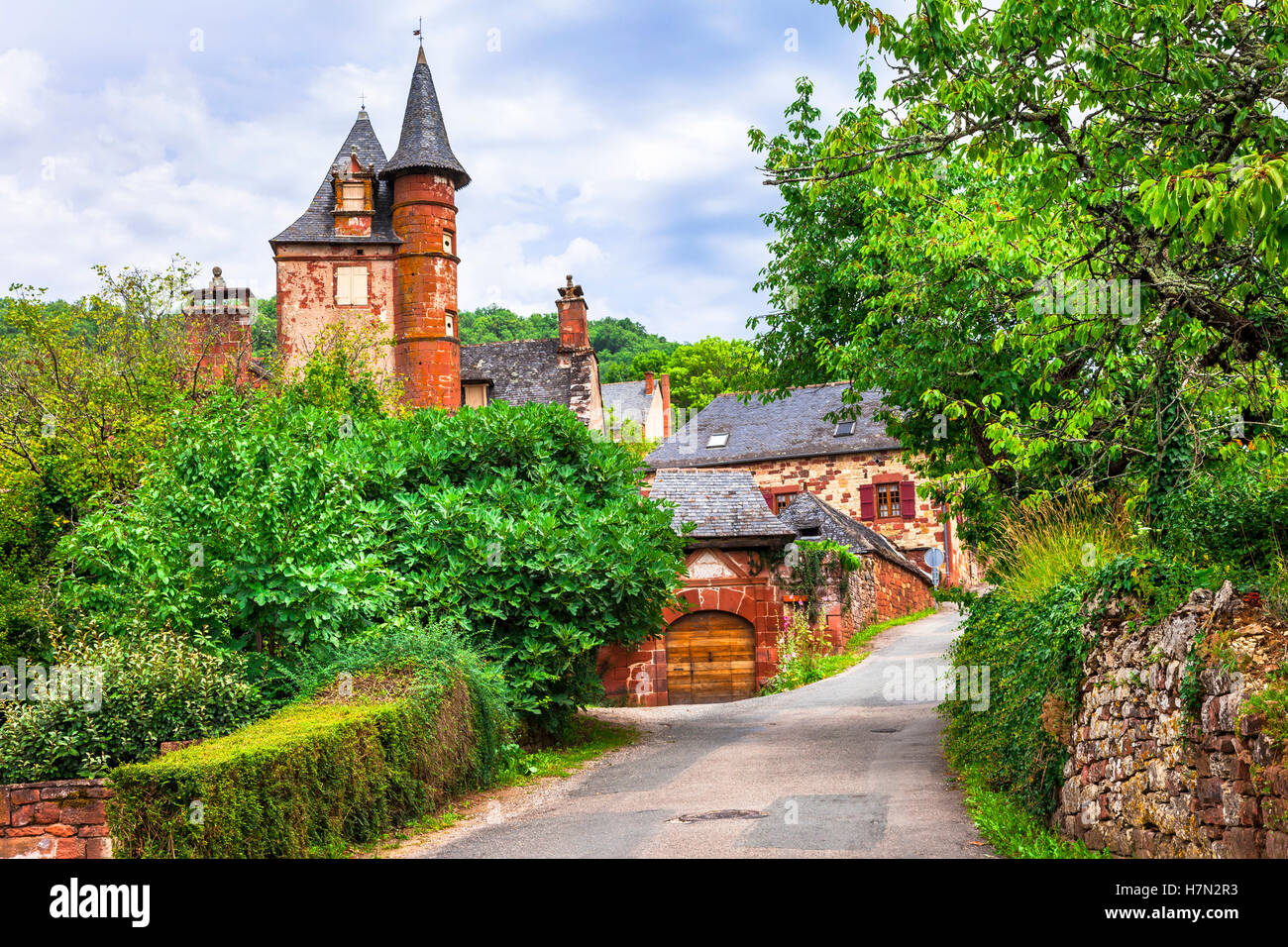 Plus beaux villages de France- Colloges-la-rouge Banque D'Images