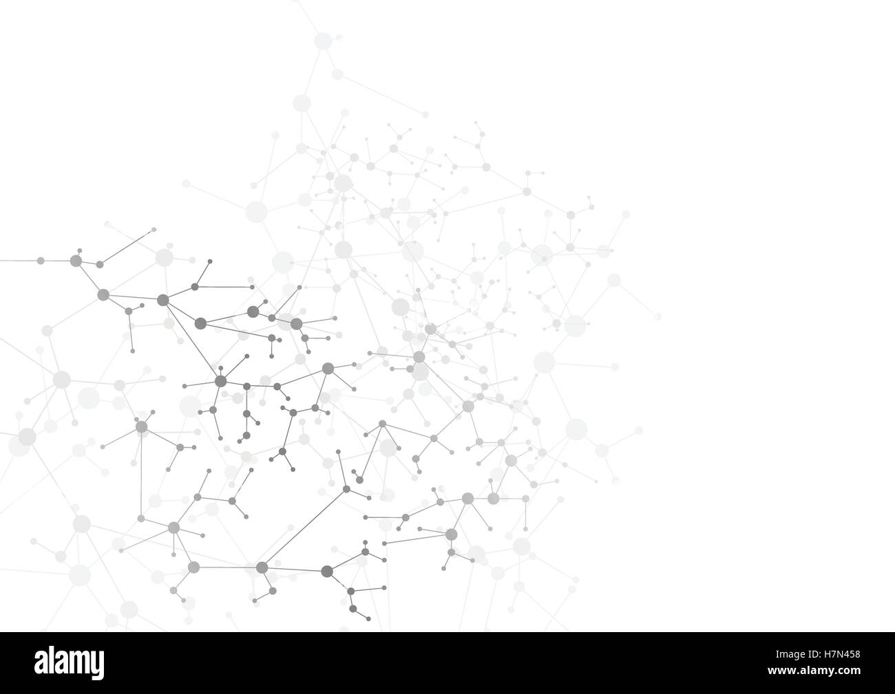 La structure moléculaire de l'ADN gris abstrait arrière-plan. La biologie des vecteurs atom illustration modèle. Conception médicale Illustration de Vecteur