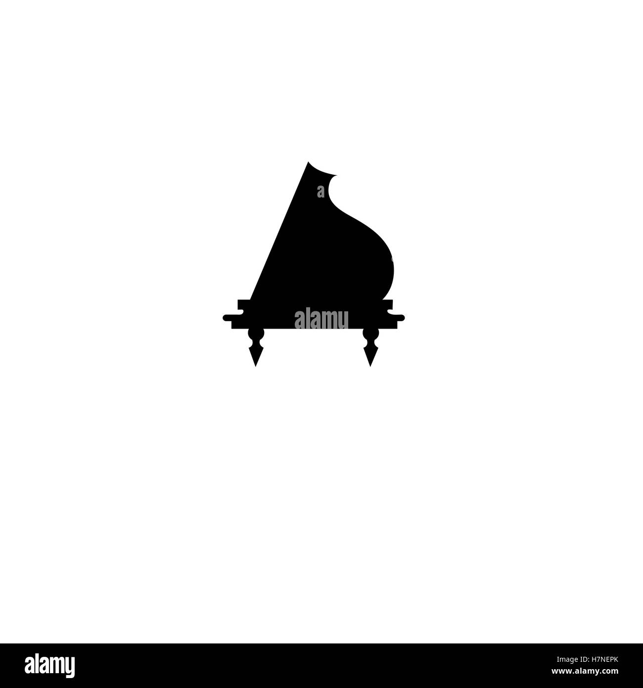 Sign design piano sur un fond blanc Illustration de Vecteur