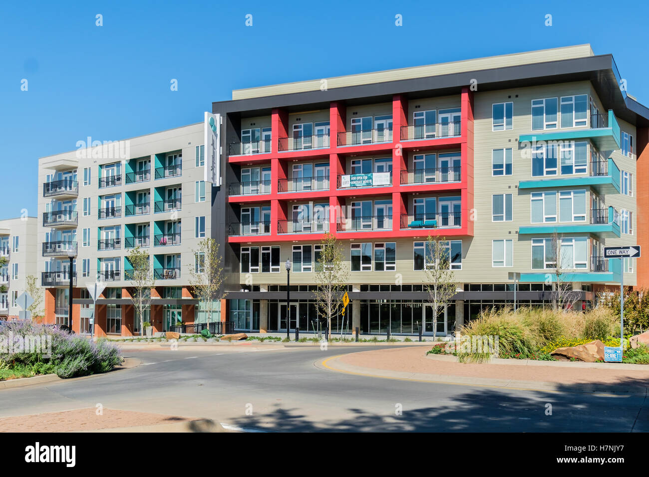 Un appartement ensemble immobilier dans midtown Oklahoma City, Oklahoma, USA. Banque D'Images