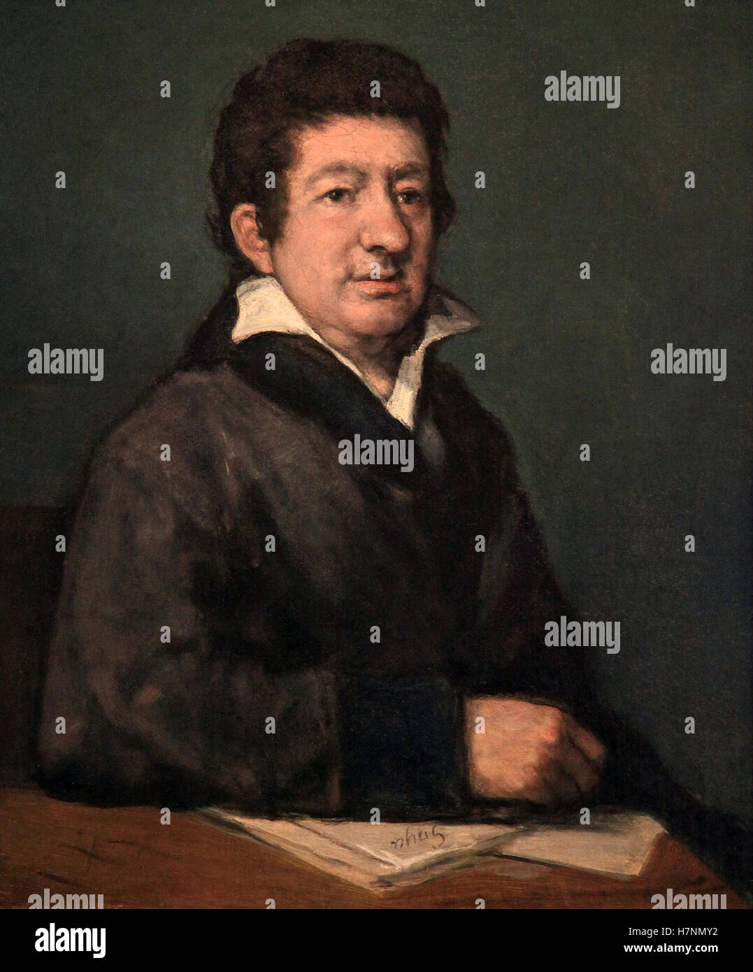 Portrait du poète Moratin par Francisco de Goya 1746-1828 Retrato del poeta Moratín Banque D'Images