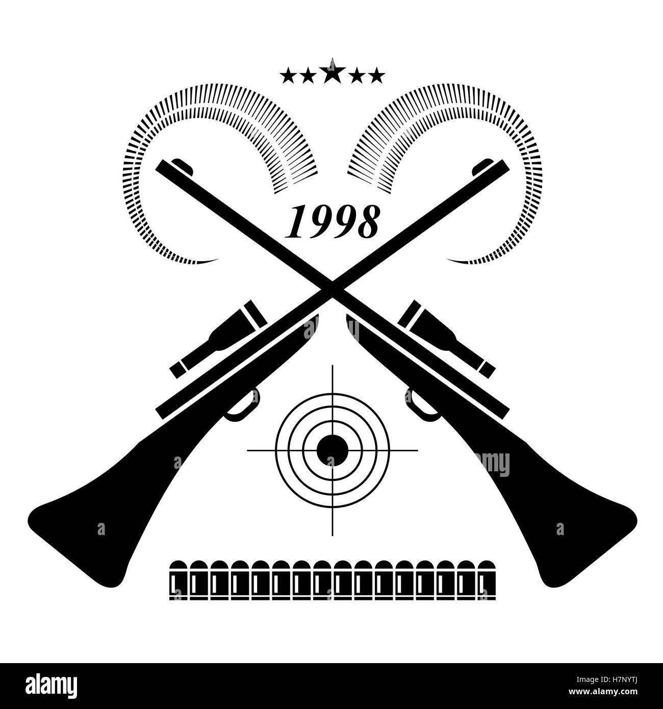 Chasse Vintage Label, Logo de Badge. Hunters Club Illustration de Vecteur