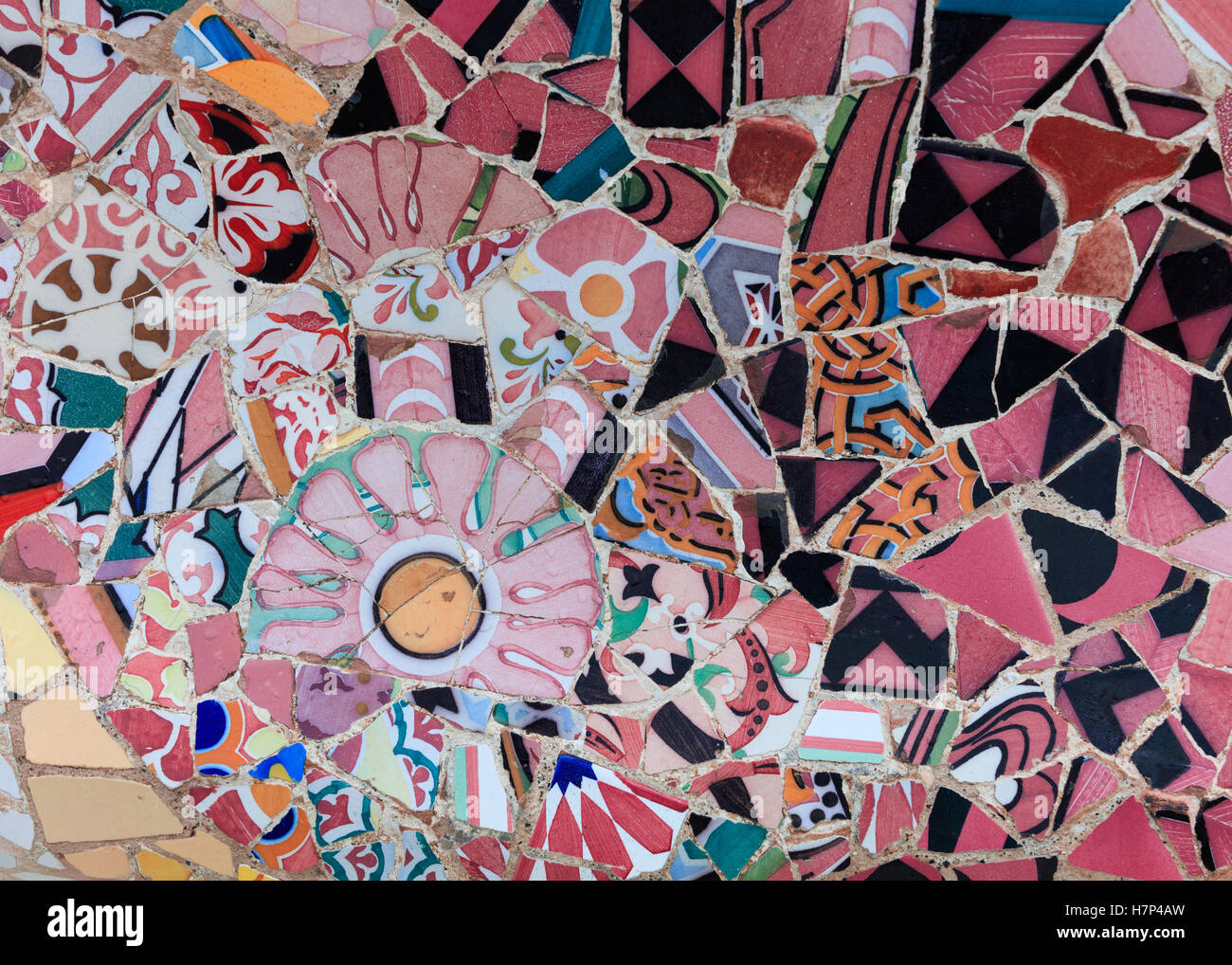 Texture carreau cassé colorés Banque D'Images