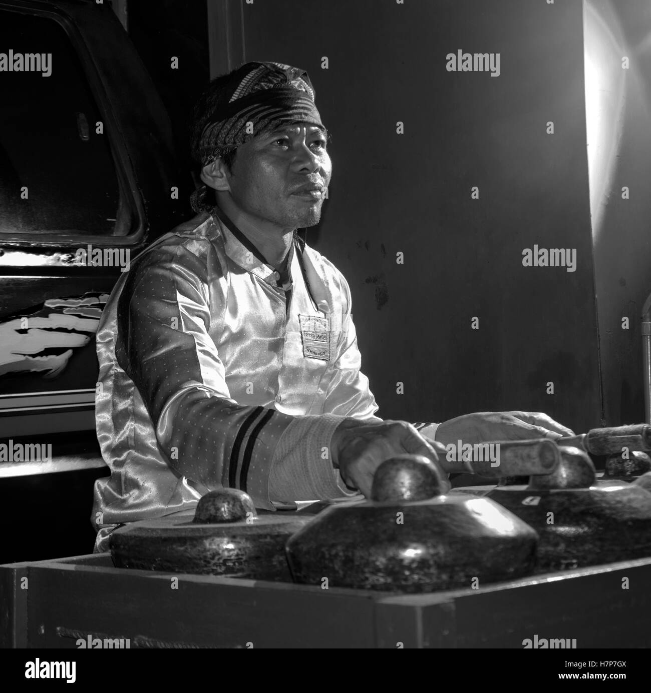 Bonang des instruments de musique traditionnels Banque D'Images