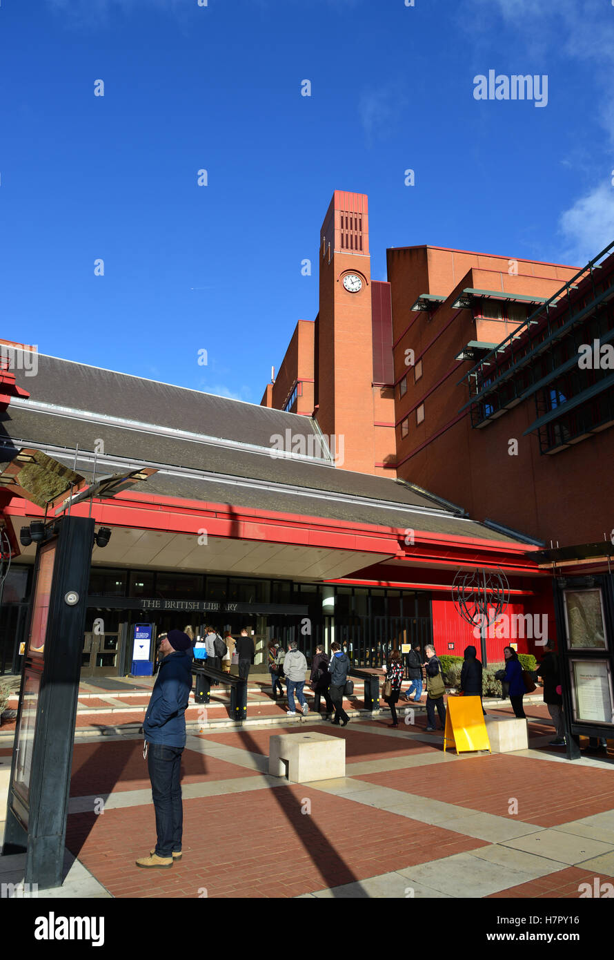 UK, London NW1, Euston Road, British Library Banque D'Images