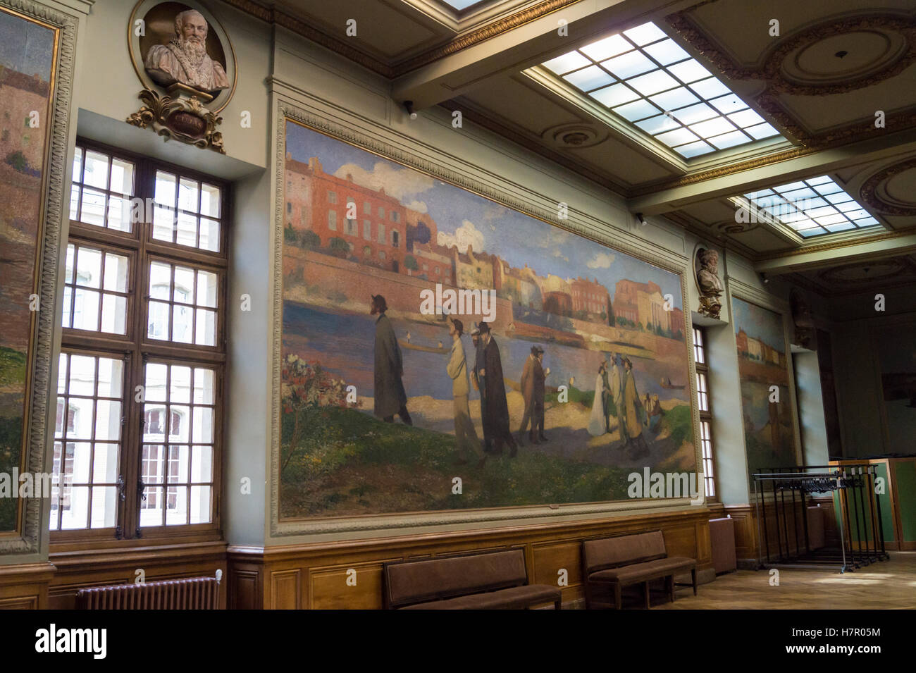 "Les Rêveurs" par Henri Martin, 1860-1945, Salle Henri-Martin, Capitole, hôtel de ville, Toulouse, Haute-Garonne, Occitanie, France, voir aussi H86CTN Banque D'Images