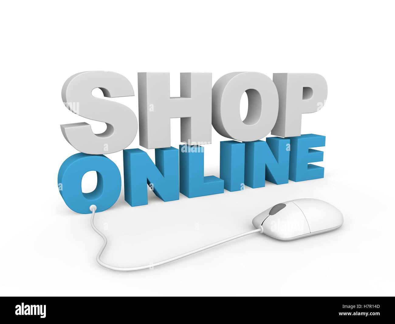 3D render of online shopping concept Banque D'Images