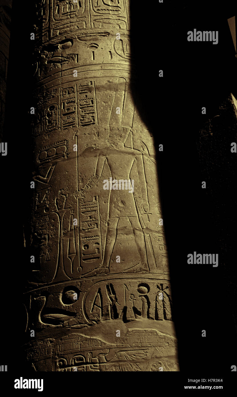 La culture de l'ancienne Egypte, Luxor, Egypte Banque D'Images