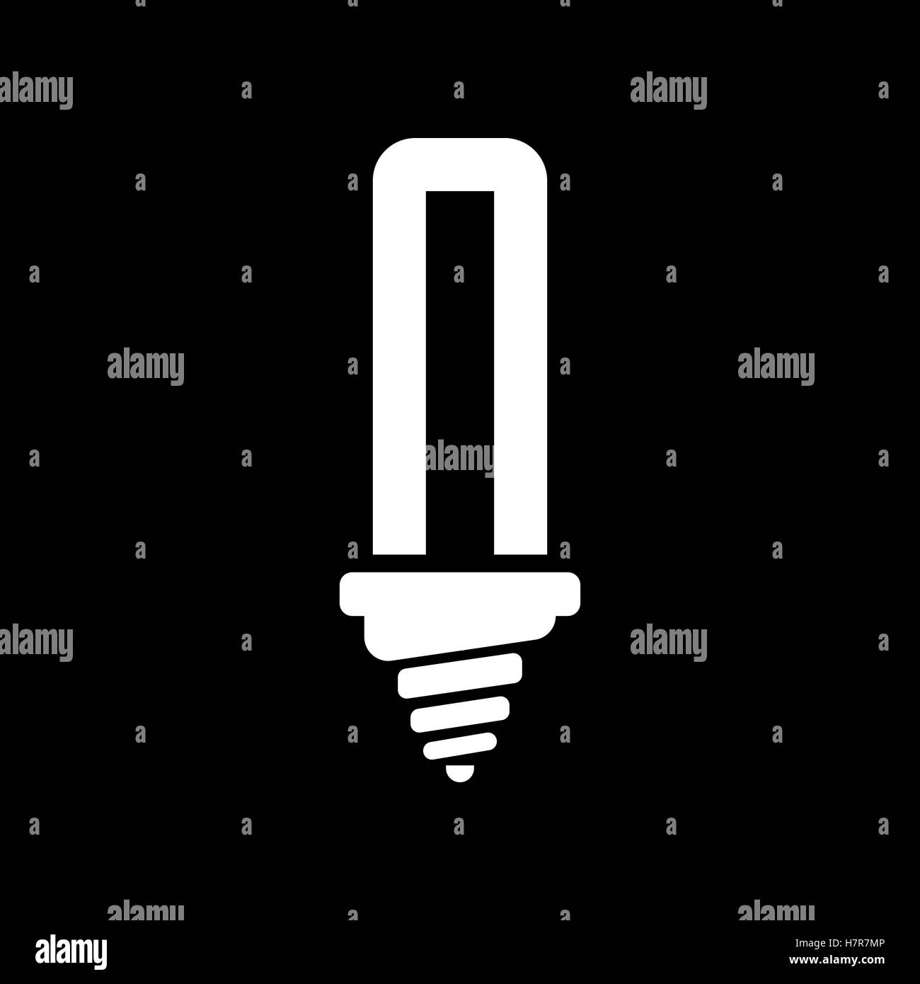 L'icône représentant une ampoule fluorescente. Lampe et ampoule, symbole ampoule.UI. Web. Logo. Signe. Modèle plat. App. Vecteur Stock Illustration de Vecteur