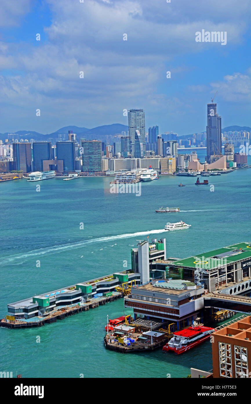 Harbour sur l'île de Hong Kong Chine Banque D'Images
