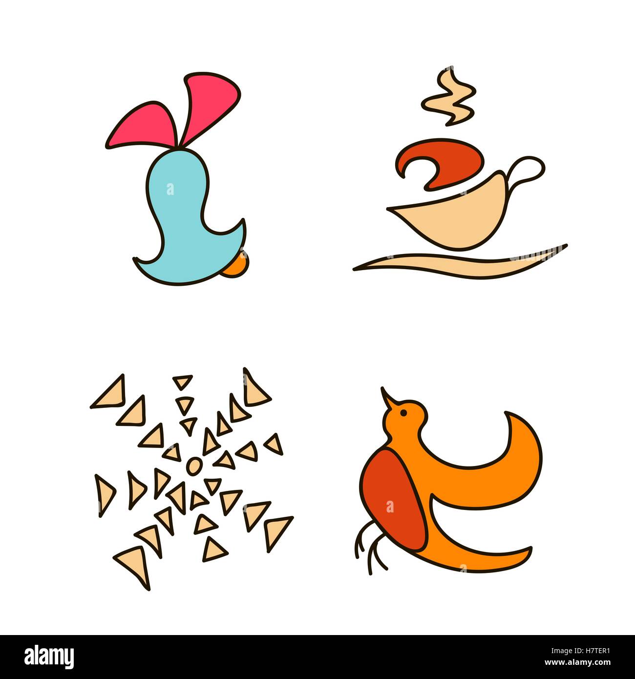 Un ensemble d'images pour les fêtes de Noël et Nouvel An Illustration de Vecteur