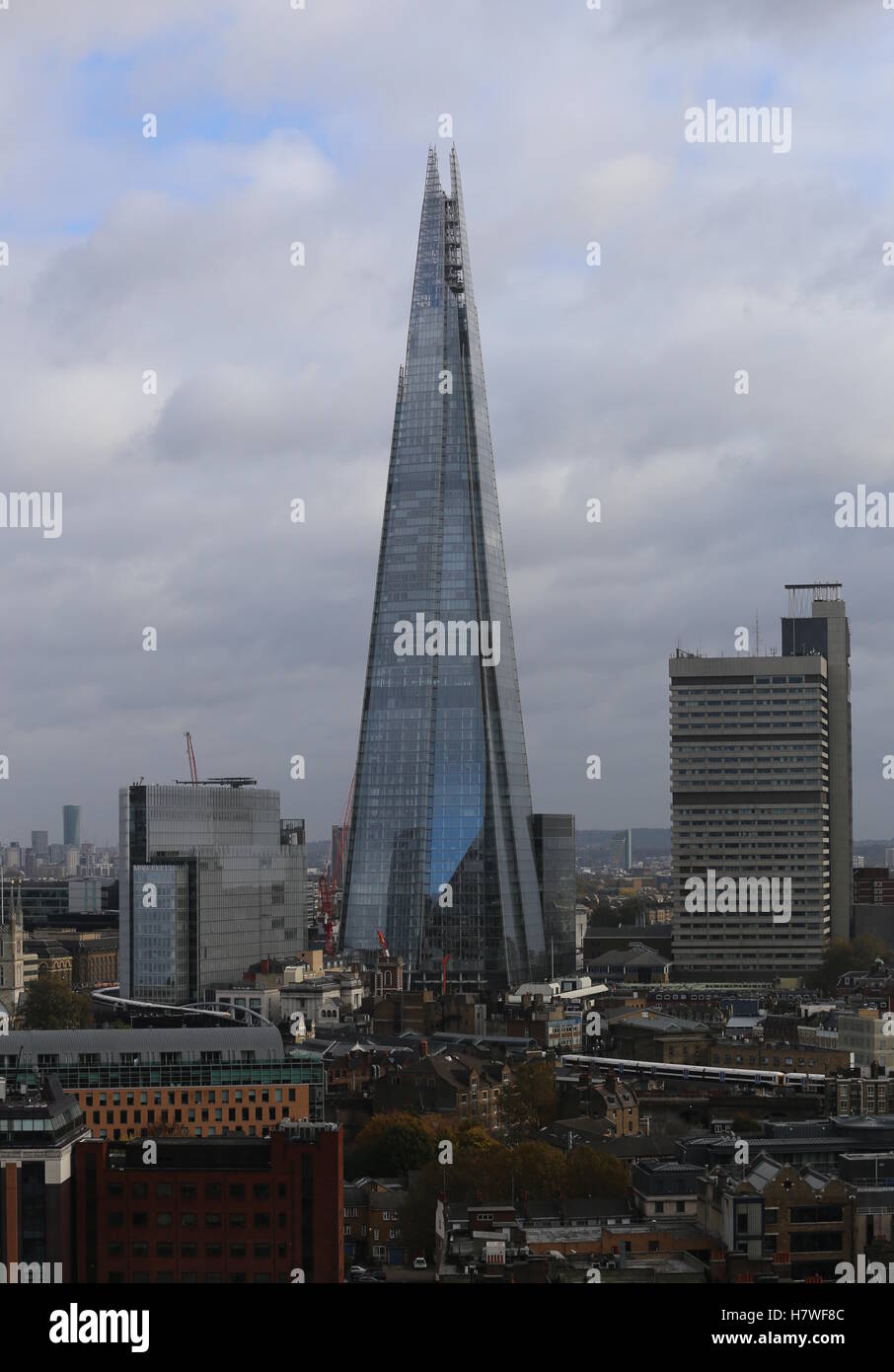 Le shard et gars hospital london uk en novembre 2016 Banque D'Images