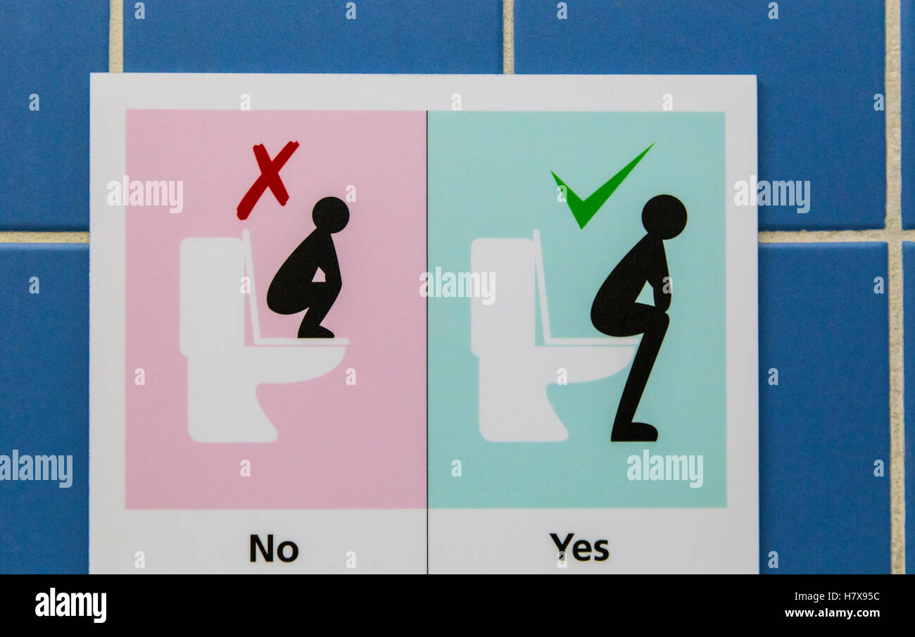 Signe de toilettes Banque D'Images