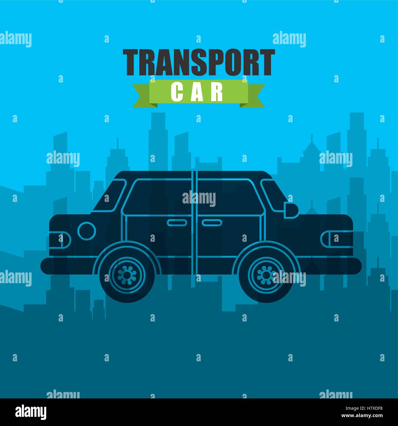 Le transport par véhicule automobile vecteur icône illustration design Illustration de Vecteur