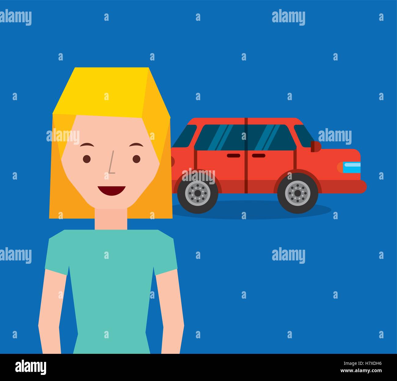 Le transport par véhicule automobile vecteur icône illustration design Illustration de Vecteur