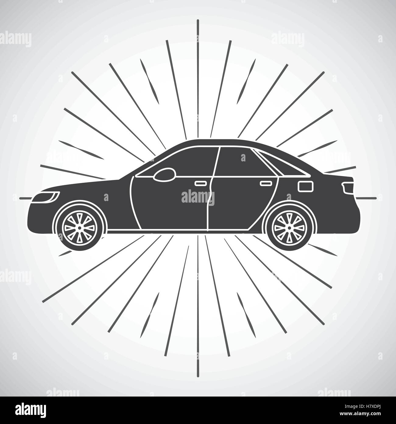 Le transport par véhicule automobile vecteur icône illustration design Illustration de Vecteur