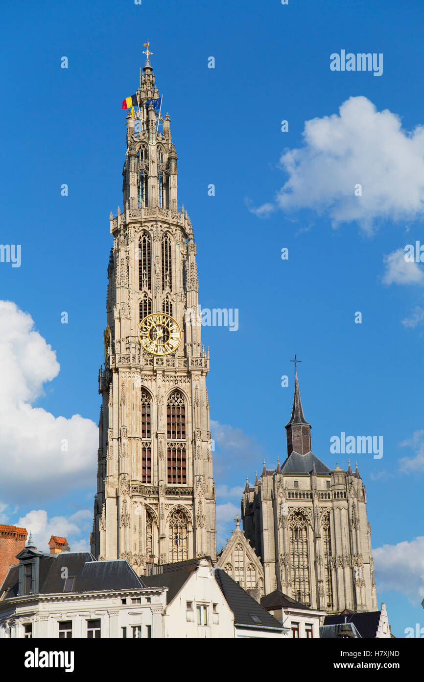 -Cathédrale Onze-Lieve Vrouwe, Anvers, Flandre orientale, Belgique Banque D'Images