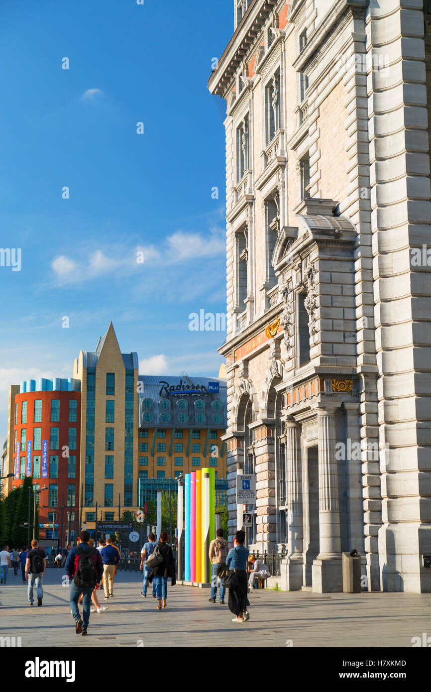 La gare centrale d'Anvers, Anvers, Flandre orientale, Belgique Banque D'Images