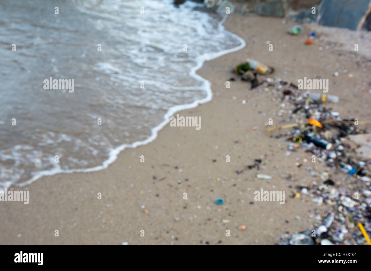 Pollution sur la plage Banque de photographies et d’images à haute ...