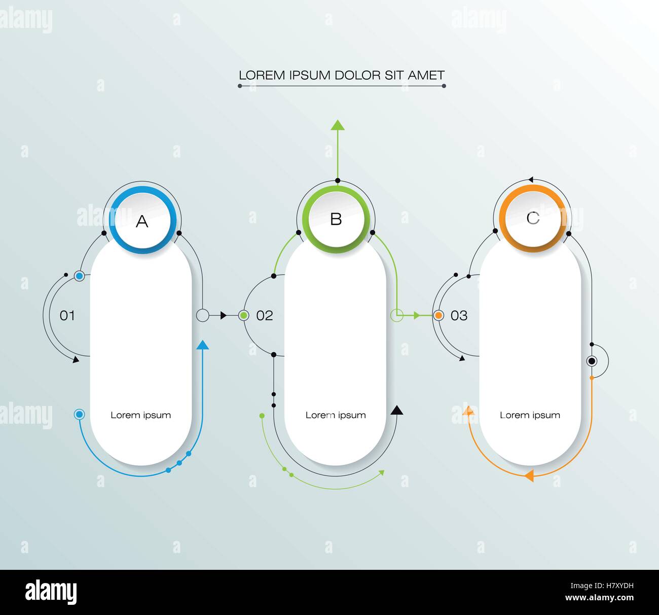 Molécule vecteur 3D avec étiquette en papier, cercles arrière-plan intégré. Espace vide de contenu, entreprise, infographie, diagramme, dig Illustration de Vecteur