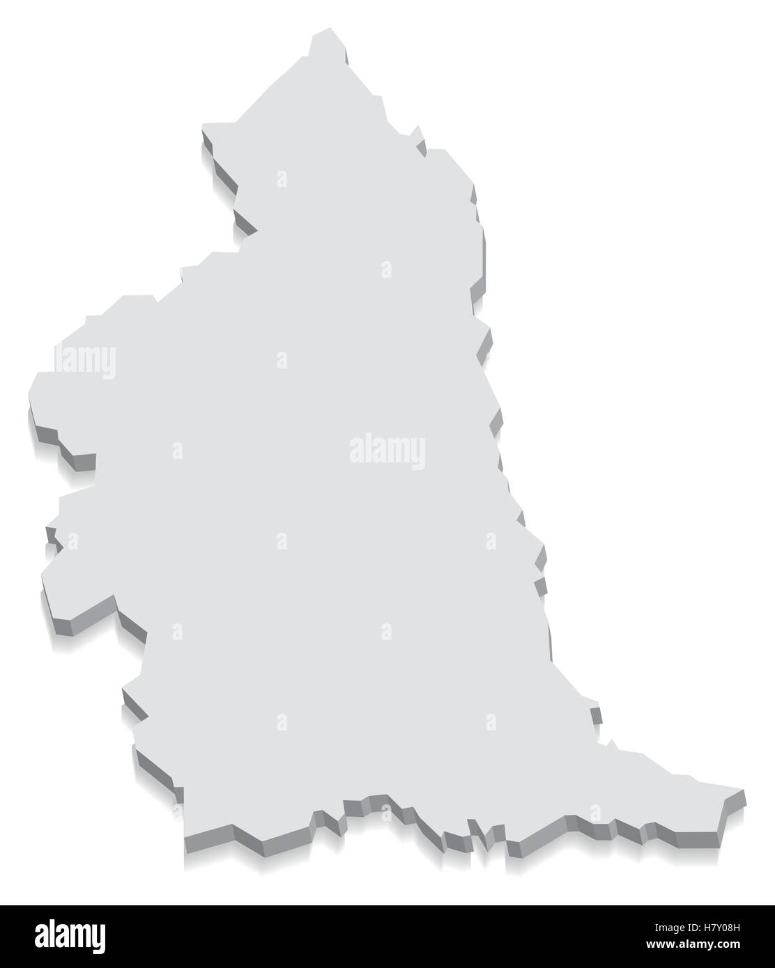 North East England Site grey 3D Illustration de Vecteur