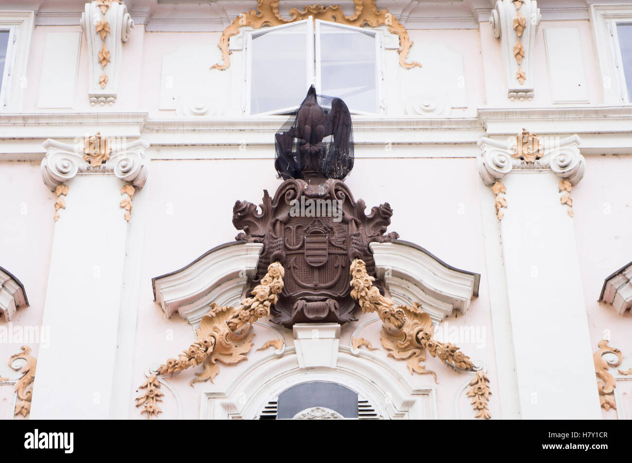 Palais Sylva-Taroucca, armoiries de la famille Nostitz Banque D'Images