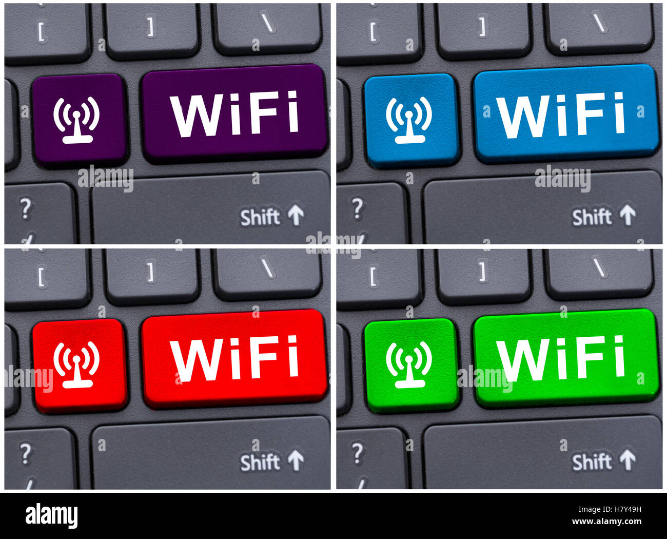 L'accès gratuit à internet avec wifi concept symbole de bouton sur le  clavier de l'ordinateur Photo Stock - Alamy
