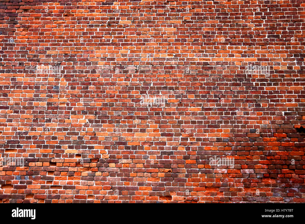 Beau mur de briques rouges Banque D'Images