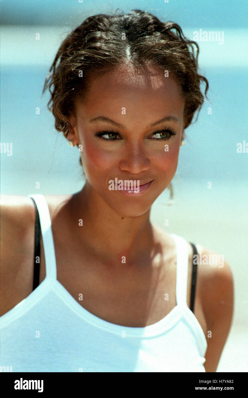 TYRA BANKS CANNES FRANCE 17 Mai 2000 Banque D'Images