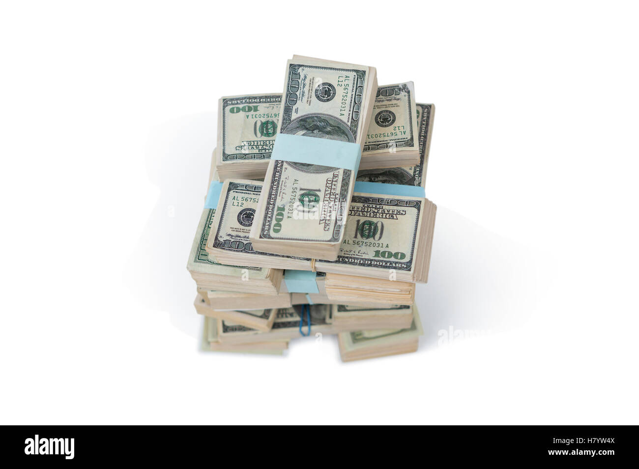 Ensemble de cent dollars us bank notes Banque D'Images