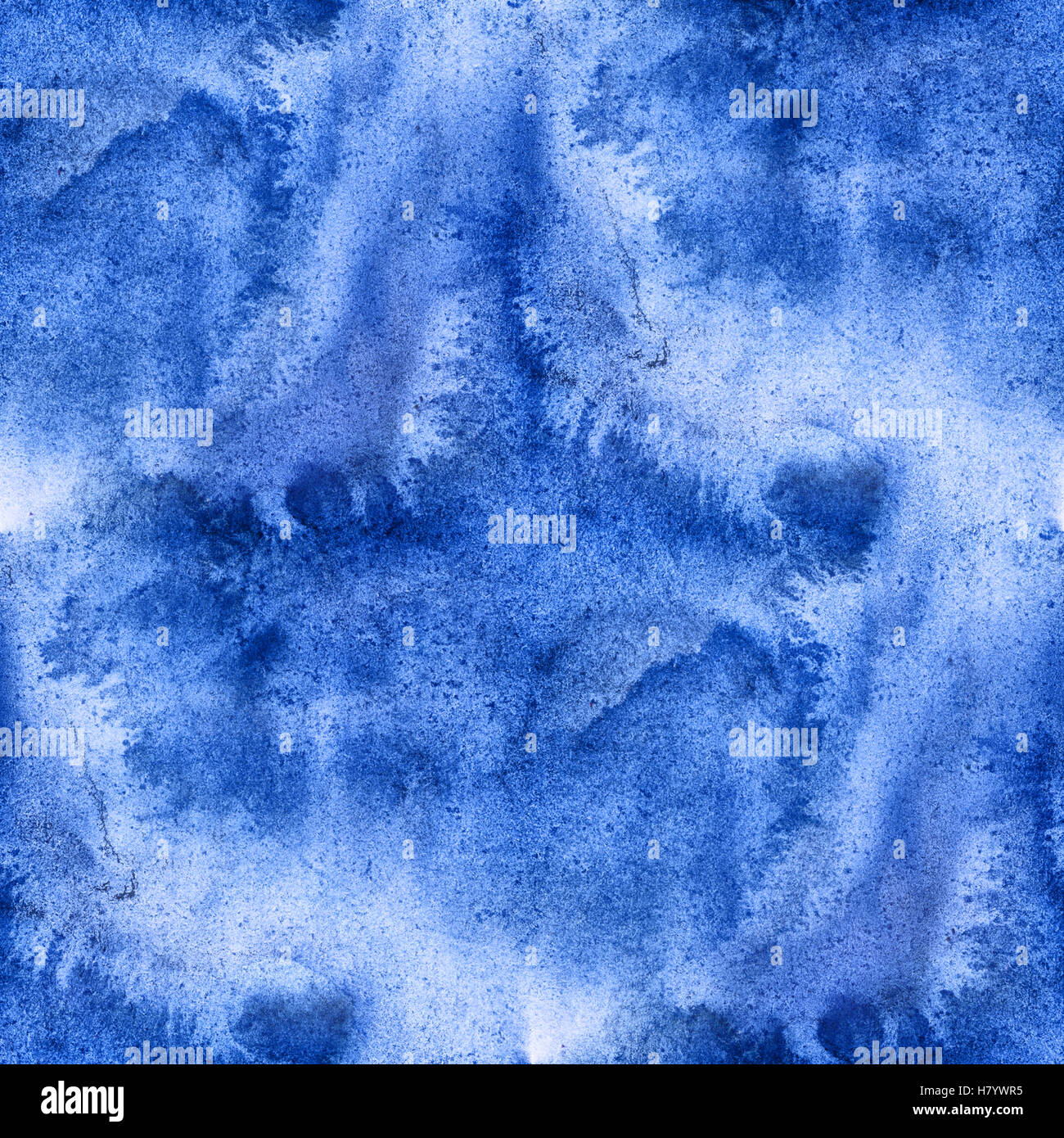 Bleu transparent coloré abstrait aquarelle pour le fond. L'art numérique papier peint peinture aquarelle Banque D'Images