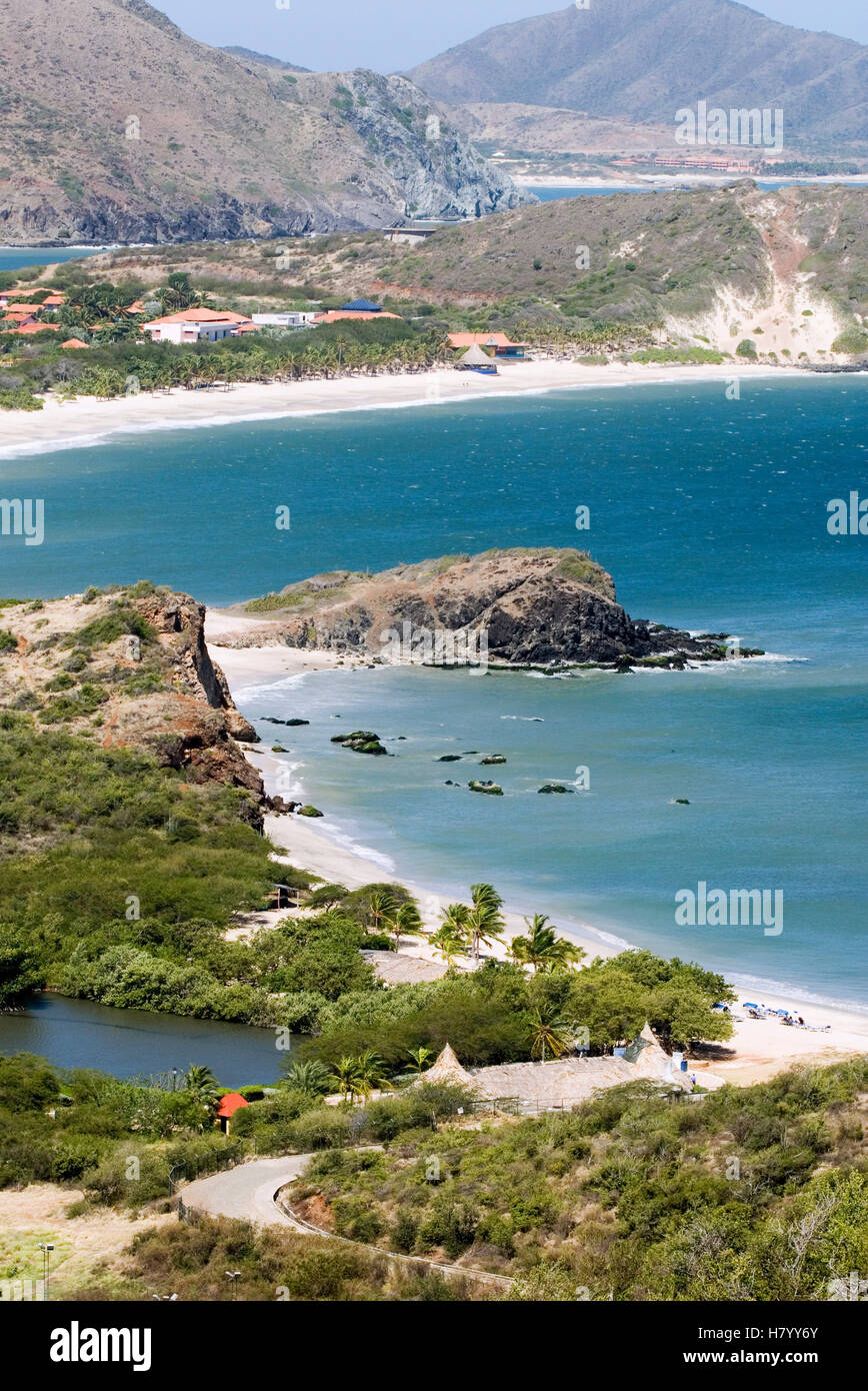 Playa Puerto Cruz Beach sur l'île de Isla Margarita, Venezuela, Amérique du Sud Banque D'Images