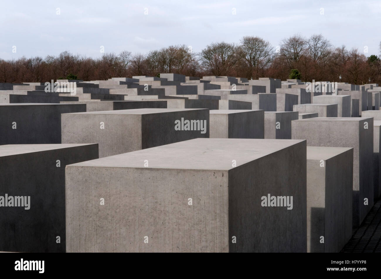 Holocaust Memorial pour les Juifs assassinés d'Europe, champ de stèles, Berlin Banque D'Images