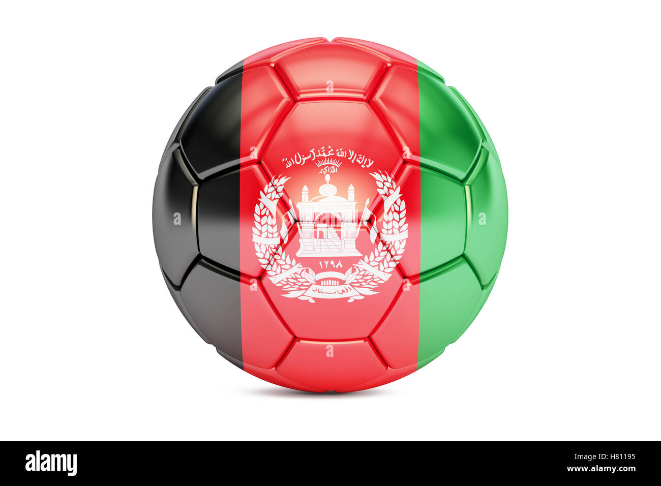 Ballon de football avec le drapeau de l'Afghanistan, 3D Rendering Photo  Stock - Alamy