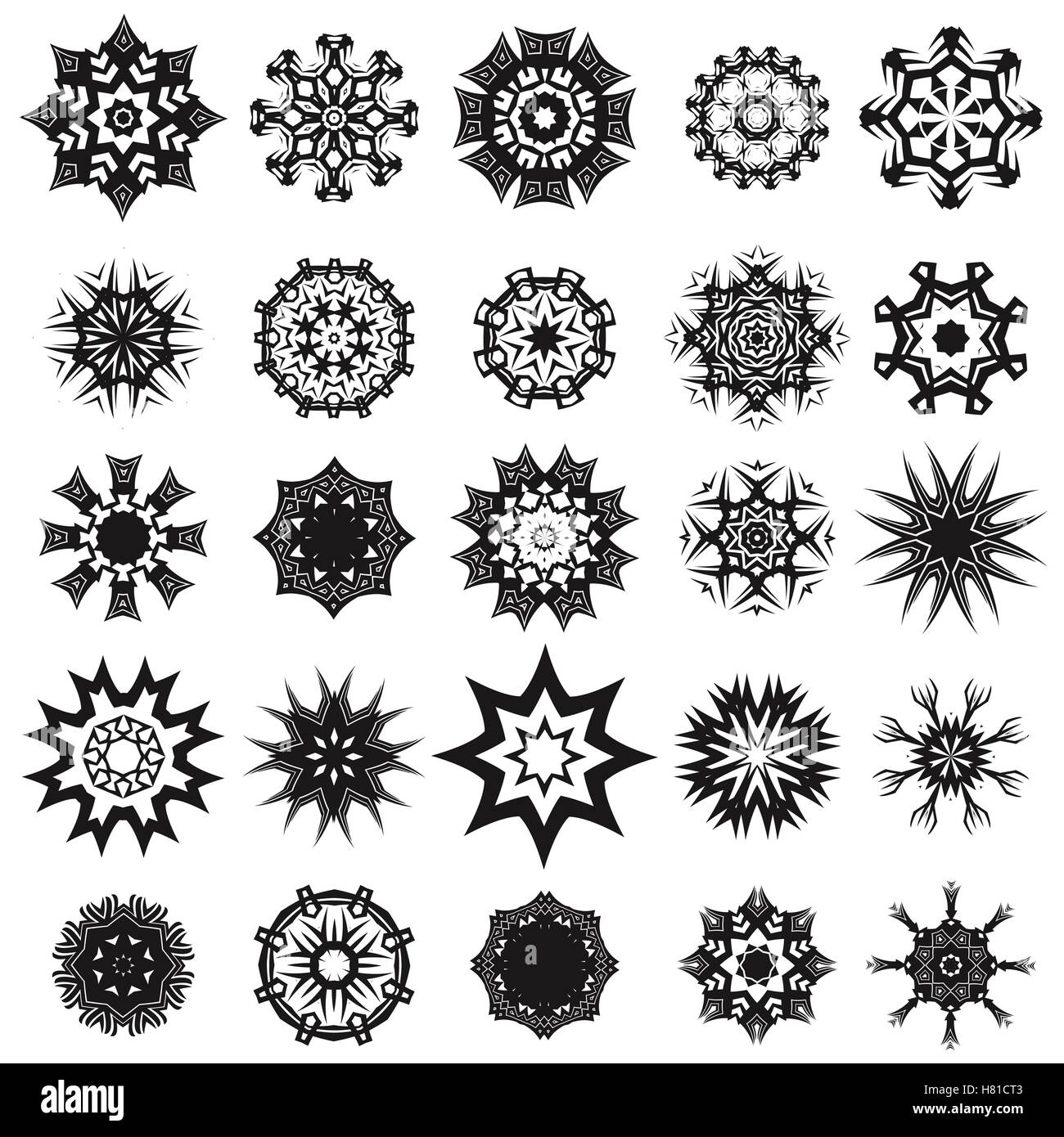 Rosette Tribal Tattoo Design Illustration de Vecteur