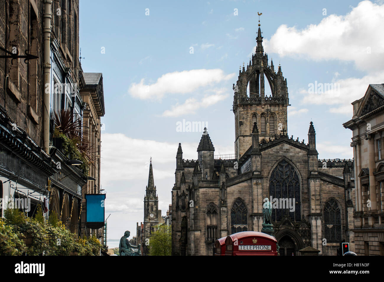 La ville historique d'Édimbourg et de l'Église la façade de l'Architecture 3 Banque D'Images