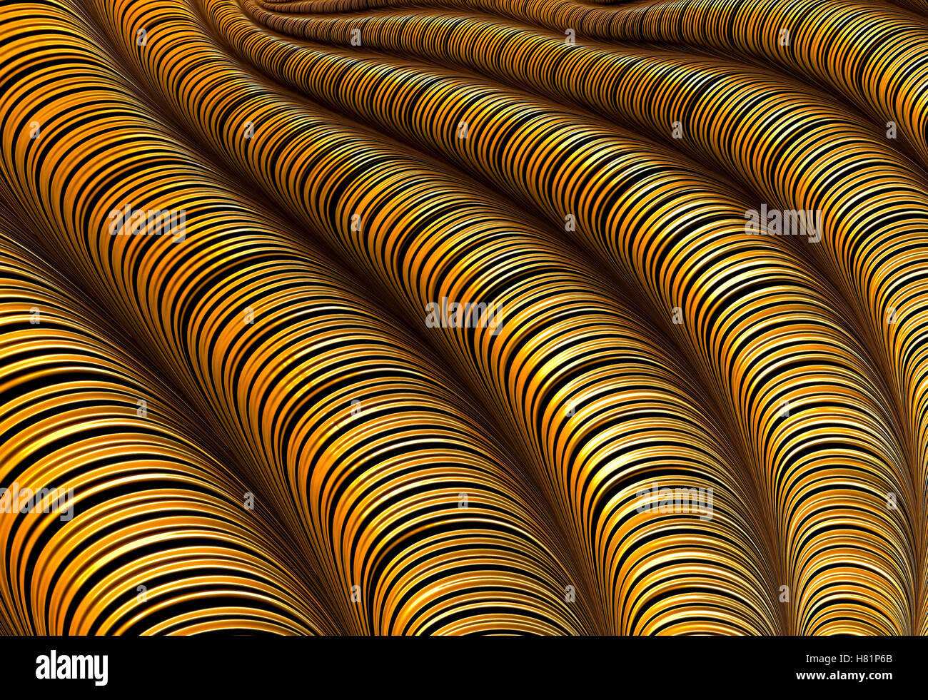 Les tuyaux à rayures - abstract image générée numériquement Banque D'Images