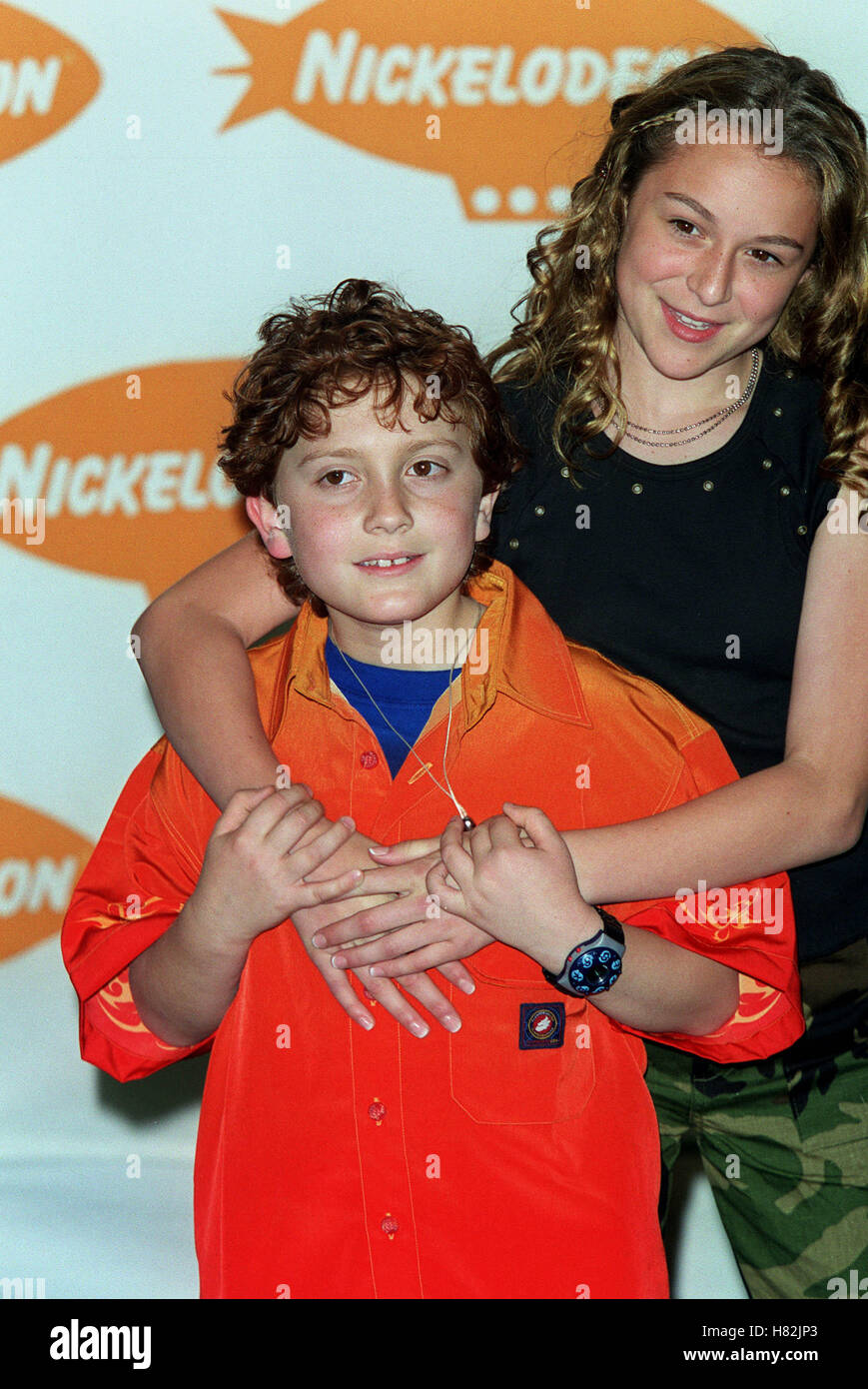 ALEXA VEGA ET DARYL SABARA KIDS CHOICE AWARDS SANTA MONICA LOS ANGELES USA 21 avril 2001 Banque D'Images