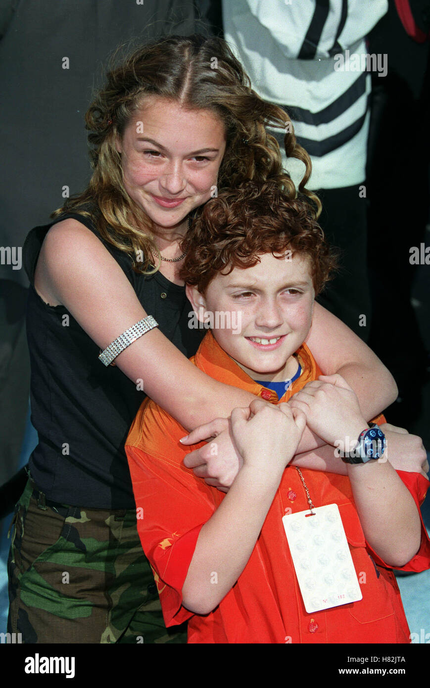 ALEXA VEGA ET DARYL SABARA KIDS CHOICE AWARDS SANTA MONICA LOS ANGELES USA 21 avril 2001 Banque D'Images