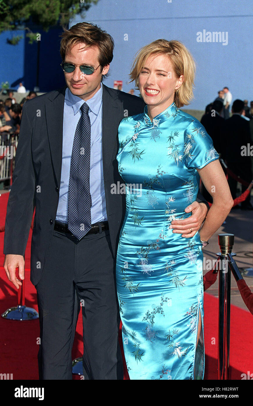 DAVID DUCHOVNY et TEA LEONI 'JURASSIC PARK 3'FILM PREMIERE LOS ANGELES USA 16 Juillet 2001 Photo