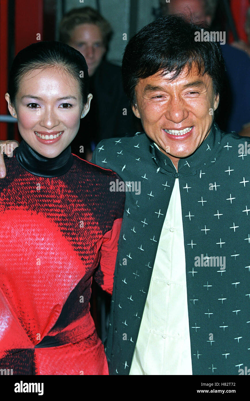 JACKIE CHAN et Zhang Ziyi 'Rush Hour 2' PREMIÈRE MONDIALE WESTWOOD LOS ANGELES USA 26 Juillet 2001 Banque D'Images