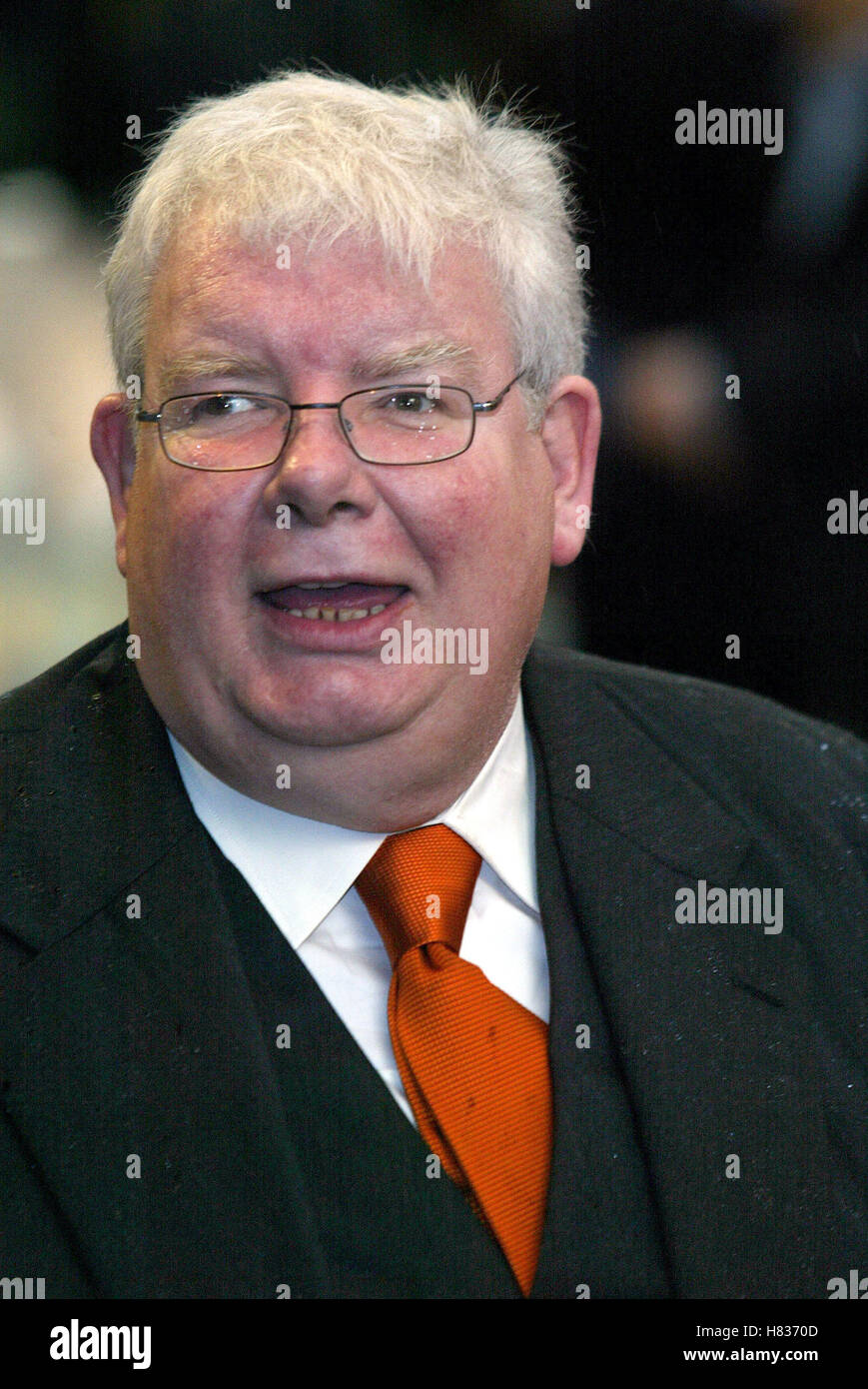 RICHARD GRIFFITHS FILM DE HARRY POTTER LE PREMIER MINISTRE ODEON Leicester Square Londres Angleterre 03 Novembre 2002 Banque D'Images