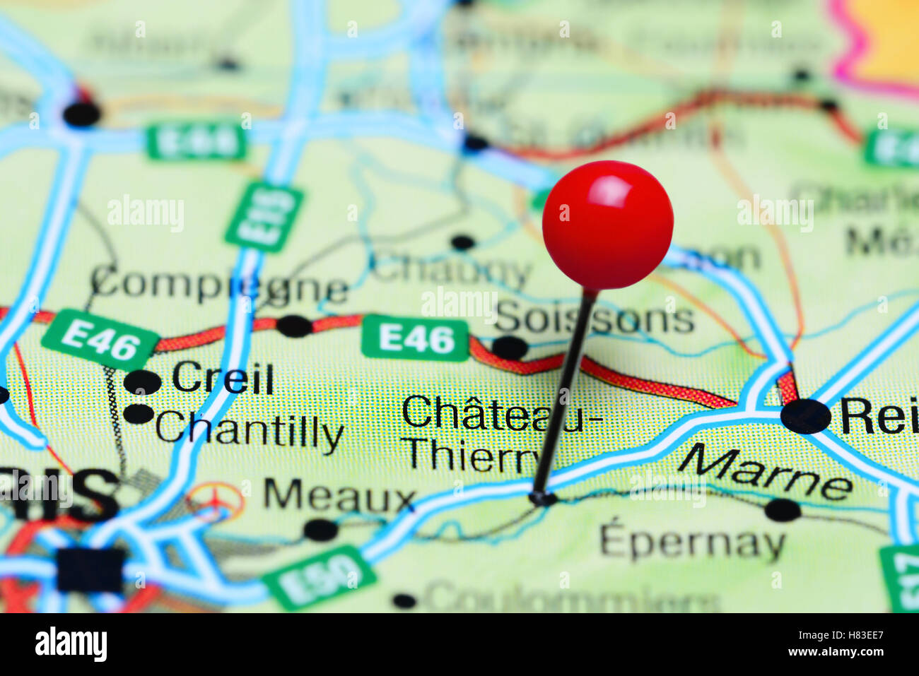 Chateau Thierry Coince Sur Une Carte De France Photo Stock Alamy Chateau Thierry Coince Sur Une Carte De France Photo Stock Alamy