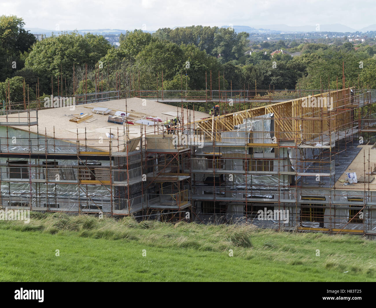 Maisons en construction Banque D'Images