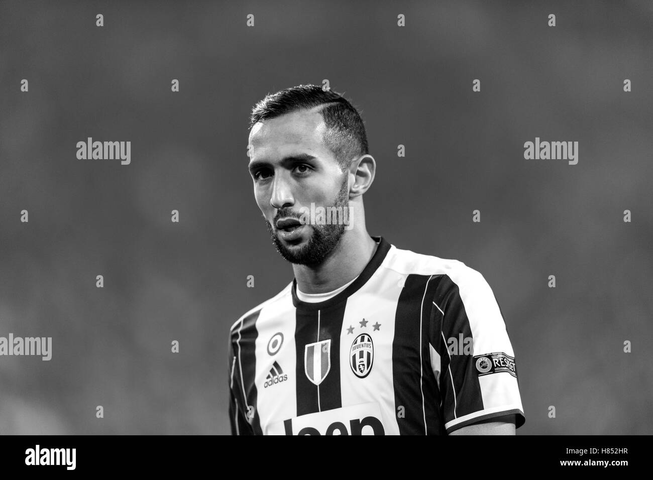 Torino, Italie. 2e Nov, 2016. Medhi Benatia (Juventus) Football/Football : Ligue des Champions Groupe H match entre la Juventus FC 1-1 Olympique Lyonnais au Juventus Stadium à Turin, Italie . (Photo Maurizio Borsari/AFLO) Banque D'Images