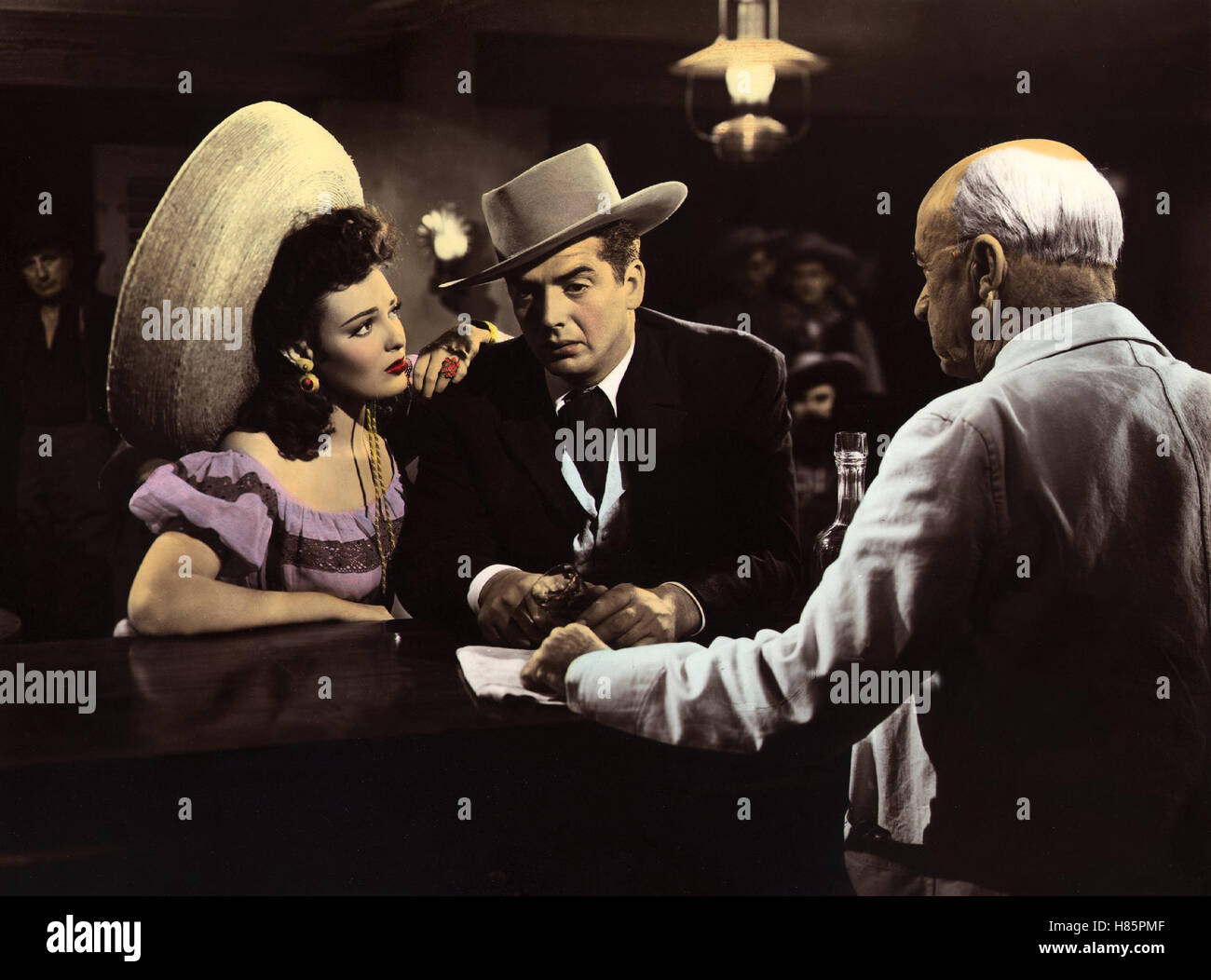 Faustrecht der Prärie, DARLING CLEMENTINE (MA) USA 1946, Regie : John Ford, LINDA DARNELL, VICTOR MATURE, Ausdruck : Salon, Bar, Hut Banque D'Images