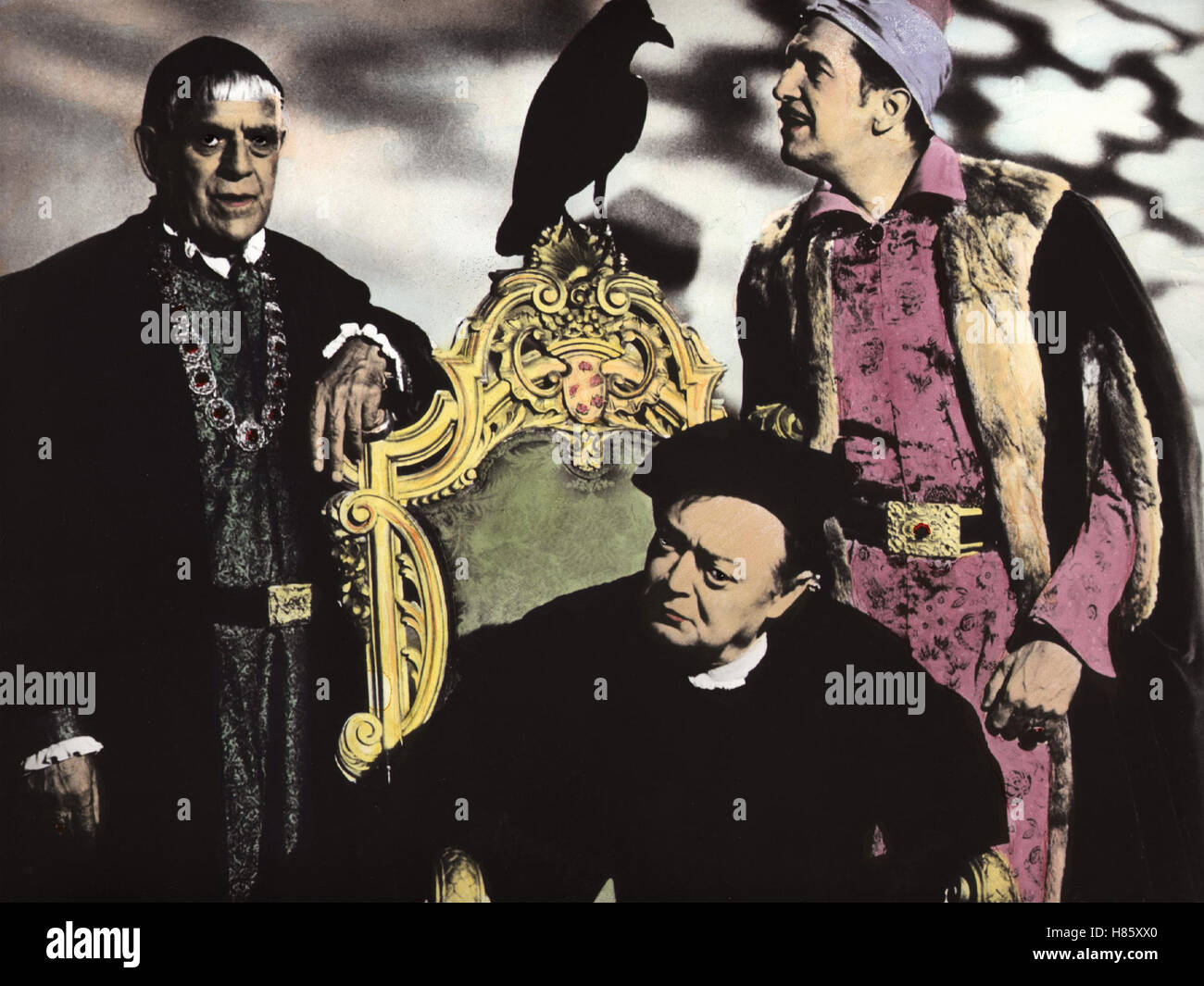 Der Rabe - Duell der Zauberer, (le corbeau) USA 1962, Regie : Roger Corman, Boris Karloff, Peter Lorre, VINCENT PRICE, Ausdruck : Edgar Allan Poe, Zauberer Banque D'Images