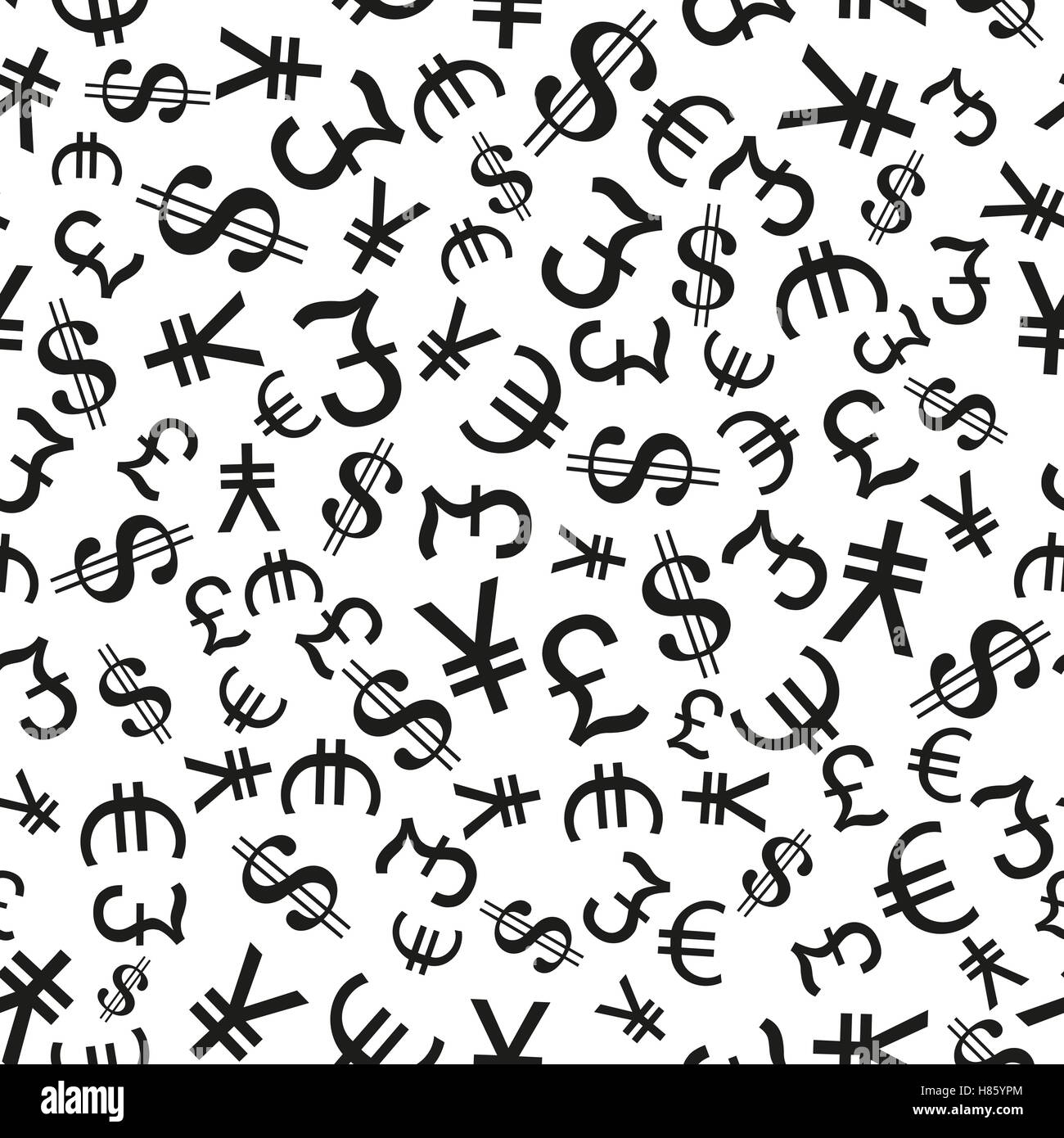 Motif transparent Symbole monétaire Illustration de Vecteur