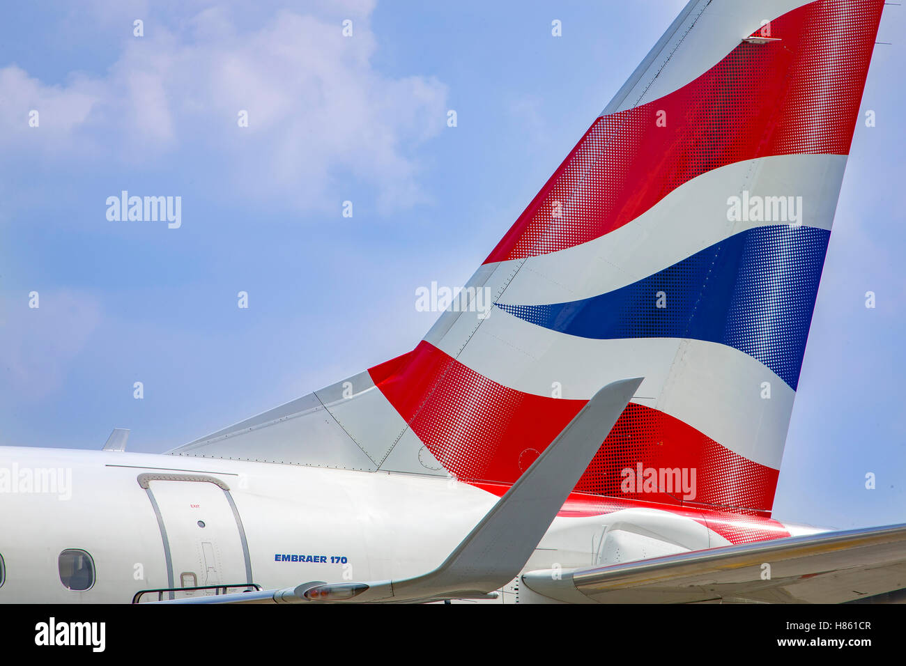 British Airways city flyer avion qui décollait de l'aéroport de London City Banque D'Images